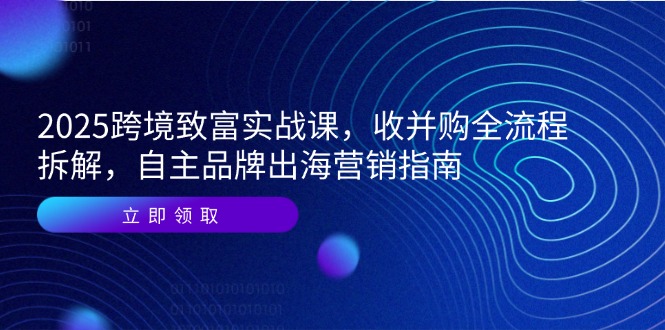 2025跨境致富实战课，收并购全流程拆解，自主品牌出海营销指南 - HEIXMI（中国站）-HEIXMI（中国站）