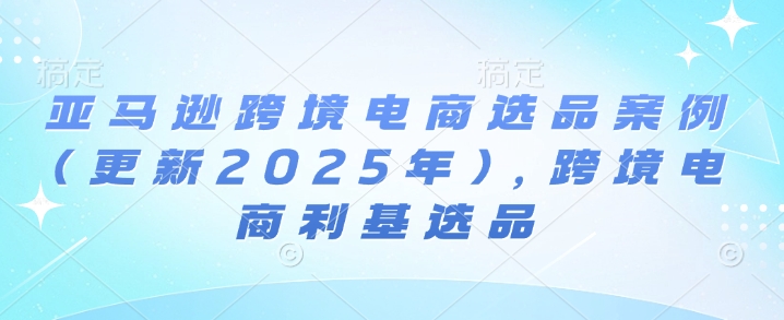 亚马逊跨境电商选品案例(更新2025年4月)，跨境电商利基选品-HEIXMI（中国站）