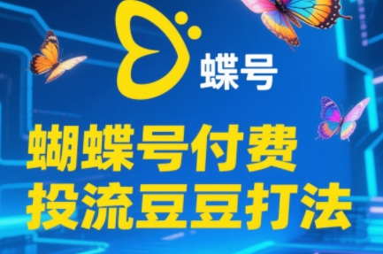 渔财老师·2025蝴蝶号付费投流豆豆打法-HEIXMI（中国站）