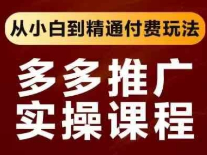 拼多多推广实操课程，从小白到精通付费玩法-HEIXMI（中国站）
