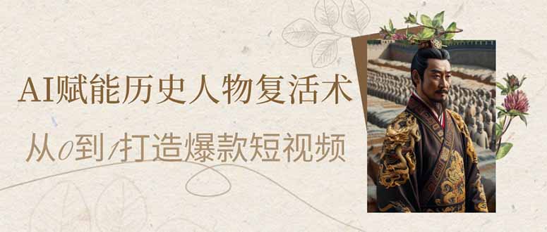 AI赋能历史人物复活术：从0到1打造爆款短视频-HEIXMI（中国站）