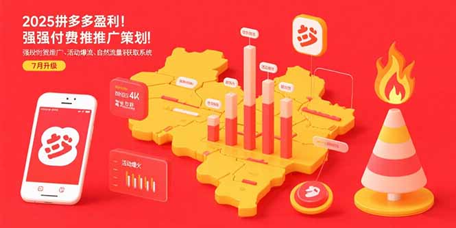 2025拼多多盈利地图：强付费推广策略/活动爆流/自然流量获取系统(7月更新-HEIXMI（中国站）