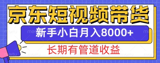 京东短视频带货新玩法，长期管道收益，新手也能月入8000+-HEIXMI（中国站）