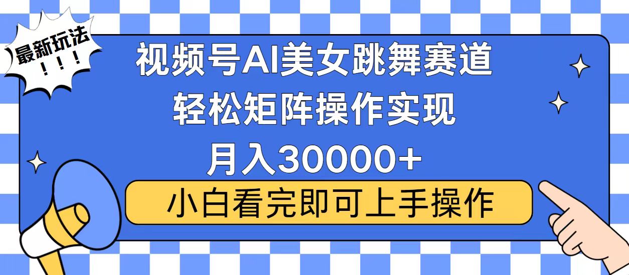 视频号蓝海赛道玩法，当天起号，拉爆流量收益，小白也能轻松月入30000+-HEIXMI（中国站）