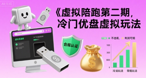 虚拟陪跑第二期，冷门优盘虚拟玩法，不违规，利润可观-HEIXMI（中国站）