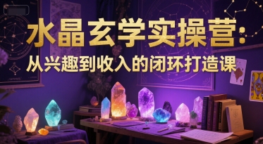 水晶玄学实操营：从兴趣到收入的闭环打造课-HEIXMI（中国站）