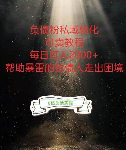 负债粉掘金计划，帮助负债者解决问题，债务规划，债务重组，最好的变现方式【揭秘】-HEIXMI（中国站）