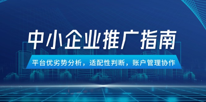 中小企业竞价推广指南，平台优劣势分析，适配性判断，账户管理协作-HEIXMI（中国站）