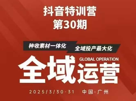 抖音特训营第30期线下培训资料，没有录音视频，正版整理的脑图资料及学员总结核心点-HEIXMI（中国站）