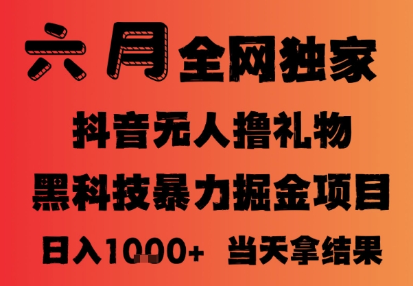 25年6月抖音无人直播最新暴力撸音浪掘金，小白可做，可批量矩阵放大，长期稳定日入1k+【揭秘】 - HEIXMI（中国站）-HEIXMI（中国站）