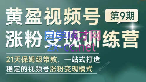 黄盈·视频号涨粉变现训练营-HEIXMI（中国站）