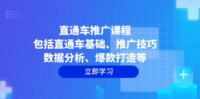 直通车推广课程：包括直通车基础、推广技巧、数据分析、爆款打造等-HEIXMI（中国站）