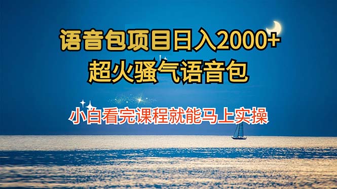 语音包项目 日入2000+ 超火骚气语音包小白看完课程就能马上实操-HEIXMI（中国站）