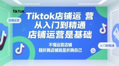 Tiktok店铺运营从入门到精通，店铺运营是基础，不懂运营店铺，瞎折腾店铺就是折腾自己-HEIXMI（中国站）