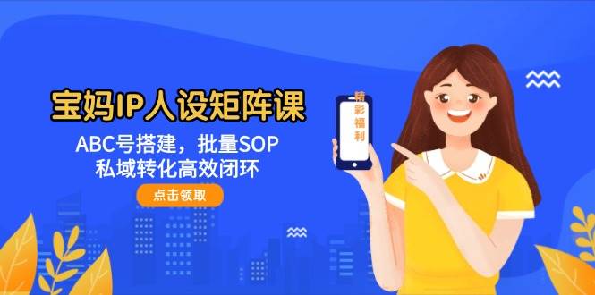 宝妈IP人设矩阵课：ABC号搭建，批量SOP，私域转化高效闭环 - HEIXMI（中国站）-HEIXMI（中国站）
