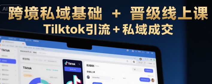 跨境私域基础+晋级线上课，Tilktok引流+私域成交-HEIXMI（中国站）