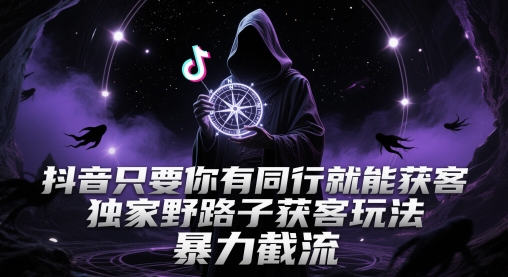 抖音只要你有同行就能获客，独家野路子获客玩法，暴力截流【揭秘】 - HEIXMI（中国站）-HEIXMI（中国站）