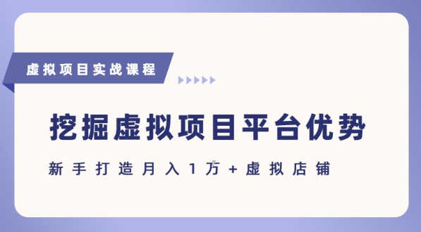 抓住虚拟项目各平台优势，新手轻松月入1W+(给出具体建议)-HEIXMI（中国站）