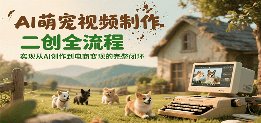 AI萌宠视频制作二创全流程，实现从AI创作到电商变现的完整闭环-HEIXMI（中国站）