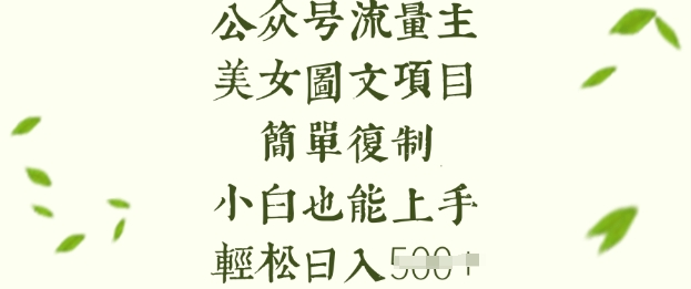 流量主长期收益项目，美女图片简单复制，小白也能上手，轻松日入5张-HEIXMI（中国站）