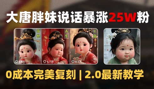 AI大唐胖贵妃说话2.0，40条视频暴涨40w粉，附独家变现攻略 - HEIXMI（中国站）-HEIXMI（中国站）