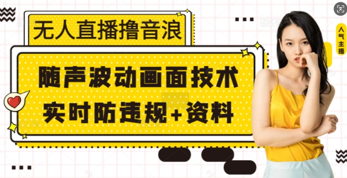 无人直播撸音浪+随声波动画面技术+实时防违规+资料【揭秘】-HEIXMI（中国站）