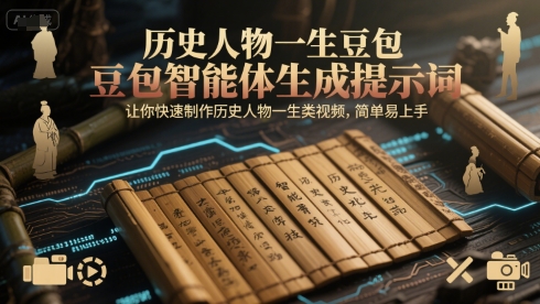 历史人物一生豆包智能体生成提示词，让你快速制作历史人物一生类视频，简单易上手-HEIXMI（中国站）