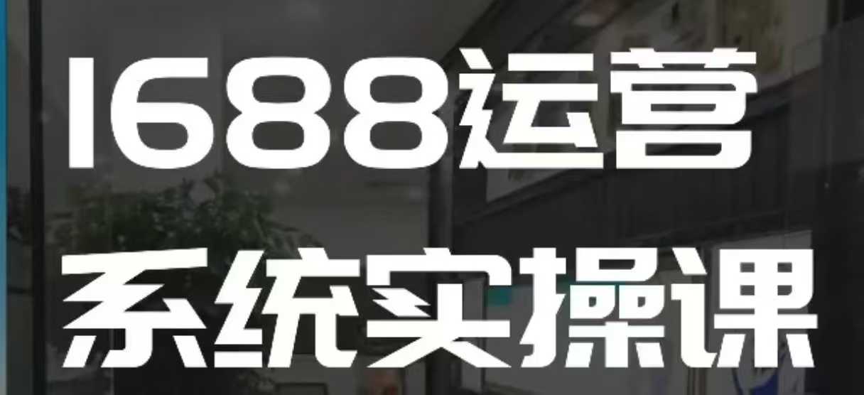 1688高阶运营系统实操课，快速掌握1688店铺运营的核心玩法-HEIXMI（中国站）