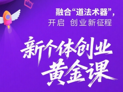 新个体创业黄金课：道法术器四维抢占2025红利-HEIXMI（中国站）