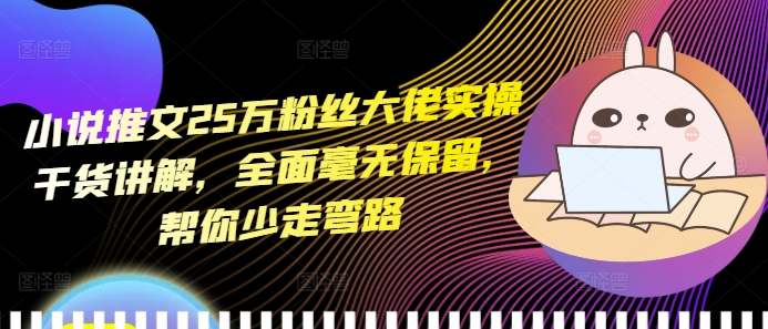 小说推文25万粉丝大佬实操干货讲解，全面毫无保留，帮你少走弯路-HEIXMI（中国站）