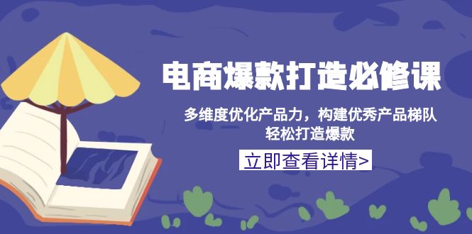电商爆款打造必修课：多维度优化产品力，构建优秀产品梯队，轻松打造爆款-HEIXMI（中国站）