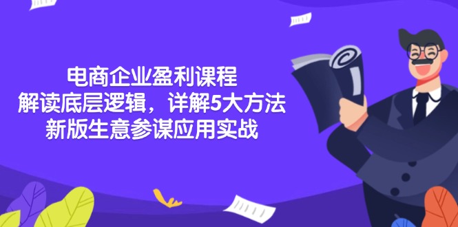 电商企业盈利课程：解读底层逻辑，详解5大方法论，新版生意参谋应用实战-HEIXMI（中国站）