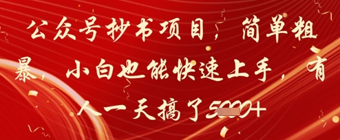 公众号抄书项目，简单粗暴，小白也能快速上手，有人一天搞了1k+ - HEIXMI（中国站）-HEIXMI（中国站）