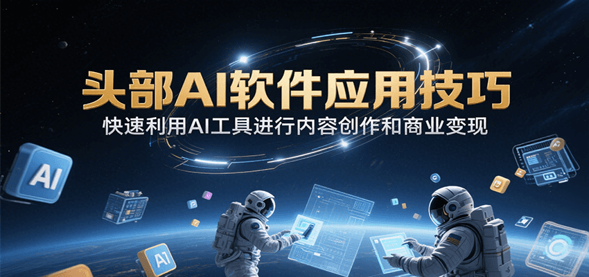 头部AI软件应用技巧，快速利用AI工具进行内容创作和商业变现-HEIXMI（中国站）