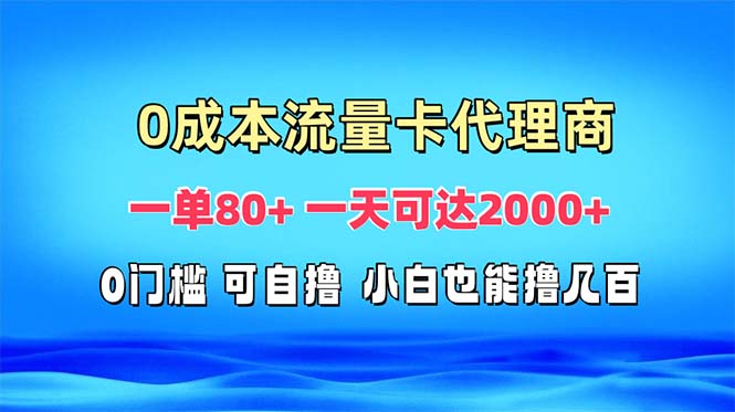 免费流量卡代理一单80+ 一天可达2000+-HEIXMI（中国站）