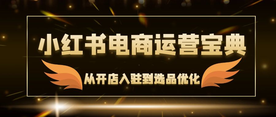 小红书电商运营宝典：从开店入驻到选品优化，一站式解决你的电商难题-HEIXMI（中国站）