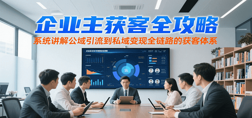 企业主获客全攻略，系统讲解公域引流到私域变现全链路的获客体系-HEIXMI（中国站）
