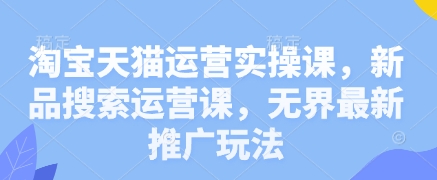 淘宝天猫运营实操课，新品搜索运营课，无界最新推广玩法-HEIXMI（中国站）