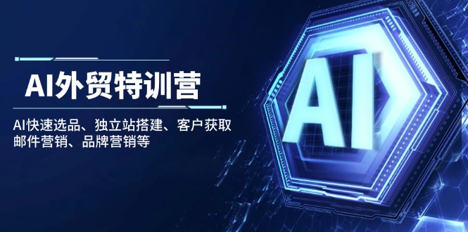 AI外贸特训营：AI快速选品、独立站搭建、客户获取、邮件营销、品牌营销等-HEIXMI（中国站）