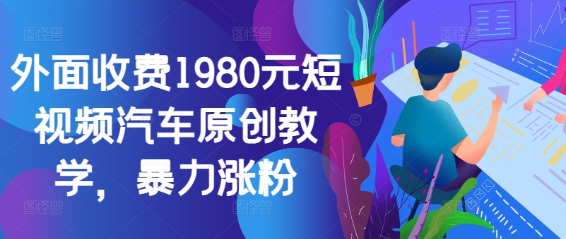 外面收费1980元短视频汽车原创教学，暴力涨粉-HEIXMI（中国站）