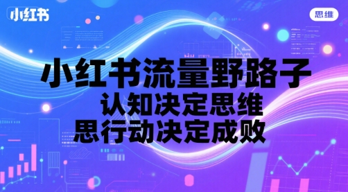 小红书流量野路子，认知决定思维，思维决定行动，行动决定成败-HEIXMI（中国站）