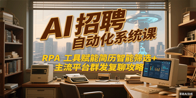 AI招聘自动化系统课，RPA工具赋能简历智能筛选+主流平台群发复聊全攻略-HEIXMI（中国站）