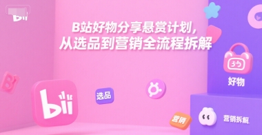 B站好物分享悬赏计划，从选品到营销全流程拆解-HEIXMI（中国站）