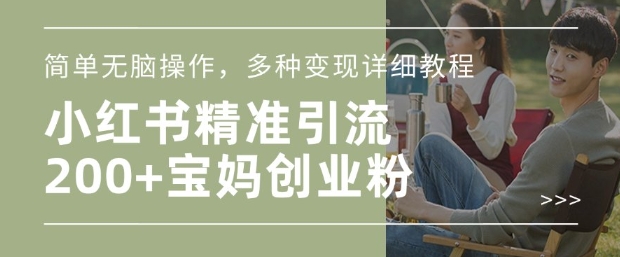 小红书混剪日引200+宝妈创业粉，简单无脑操作，多种变现详细教程 - HEIXMI（中国站）-HEIXMI（中国站）