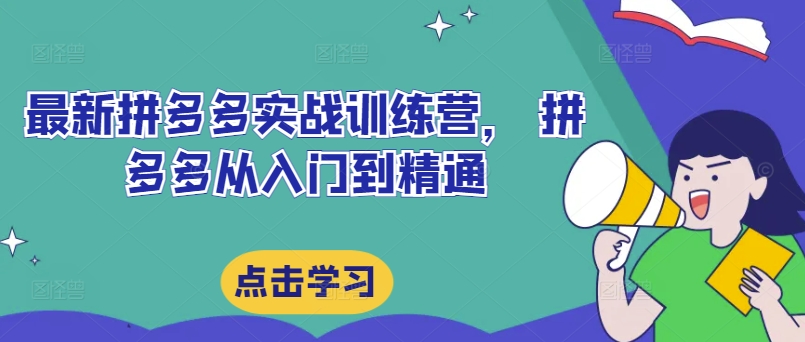 最新拼多多实战训练营， 拼多多从入门到精通-HEIXMI（中国站）