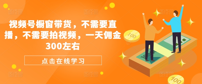 视频号橱窗带货，不需要直播，不需要拍视频，一天佣金300左右-HEIXMI（中国站）