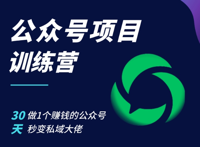 公众号项目训练营，30天做1个赚钱的公众号，秒变私域大佬-HEIXMI（中国站）