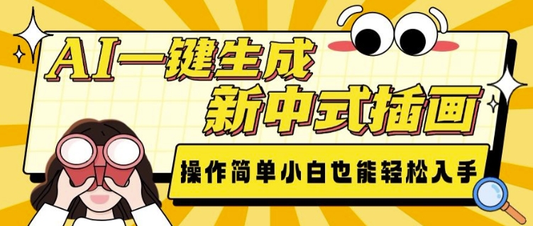 AI一键生成新中式插画， 操作简单，小白也能轻松入手-HEIXMI（中国站）