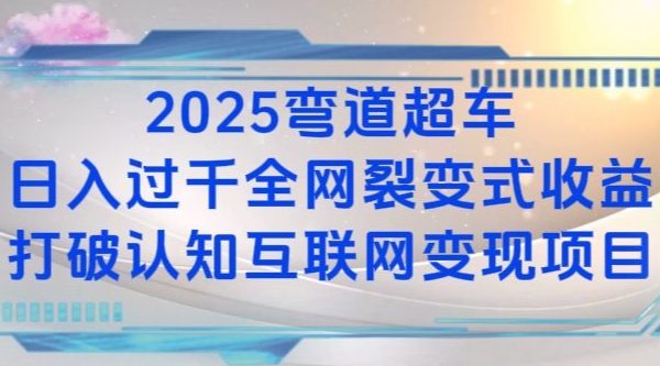2025弯道超车日入过K全网裂变式收益打破认知互联网变现项目【揭秘】-HEIXMI（中国站）
