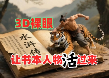 书本人物裸眼3D视频，新的玩法，流量超猛，保姆级教程 - HEIXMI（中国站）-HEIXMI（中国站）